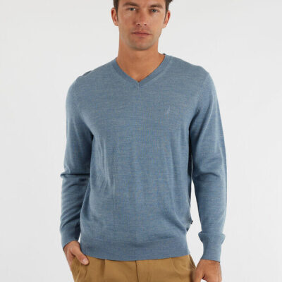 Nautica Merino Wool V-Neck Sweater