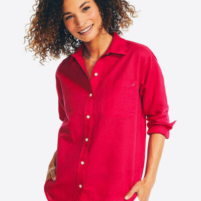 Nautica Annabel Linen Boyfriend Shirt