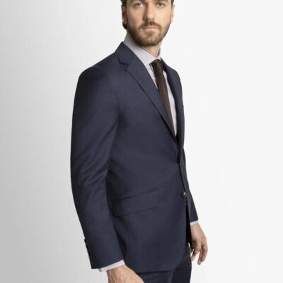 Matteo Indigo Crimson Overcheck Suit  - Peter Jackson