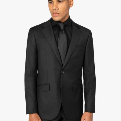 Milan Twill Black Suit Jacket  - Peter Jackson