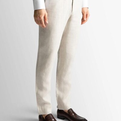 Venezia Sand Linen Trousers 76 - Peter Jackson