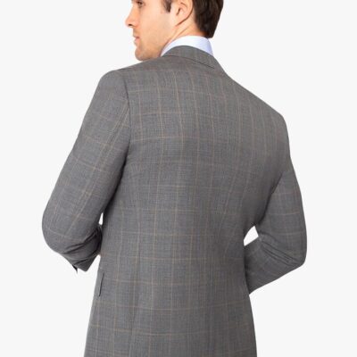 Allende Grey Taupe Overcheck Suit  - Peter Jackson