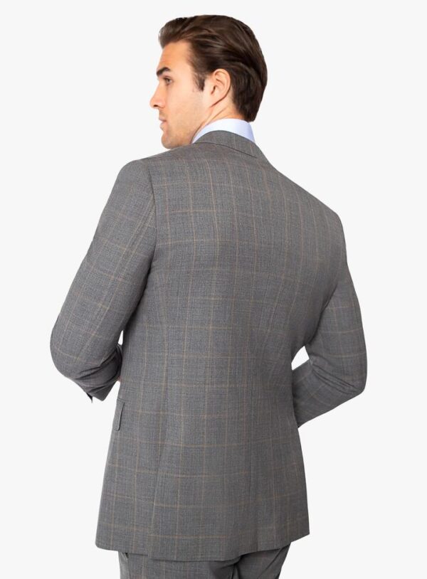 Allende Grey Taupe Overcheck Suit  - Peter Jackson