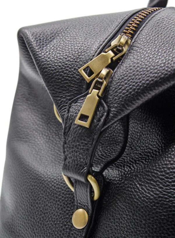 Alessio Black Pebbled Leather Bag  - Peter Jackson