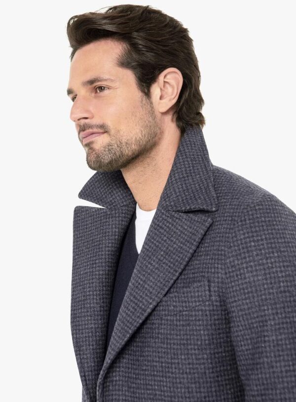 Asiago Navy Wool Pile Overcoat M - Peter Jackson