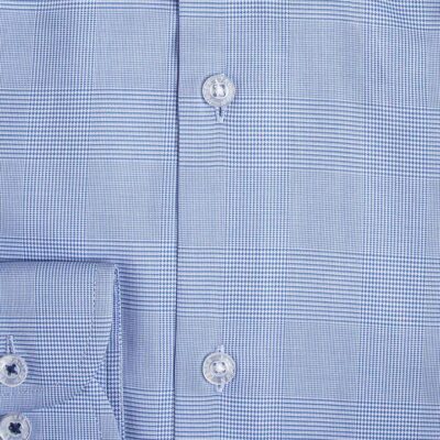 Milan Blue Classic Check Shirt 39 - Peter Jackson