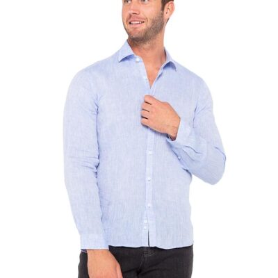 Verano Blue Washed Linen Shirt XL - Peter Jackson
