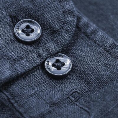 Verano Navy Linen Shirt L - Peter Jackson