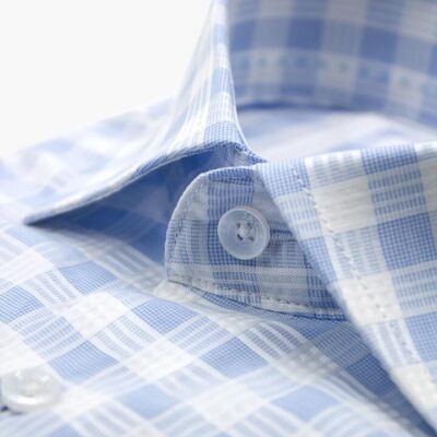 Milan Blue/White Plaid Shirt 39 - Peter Jackson