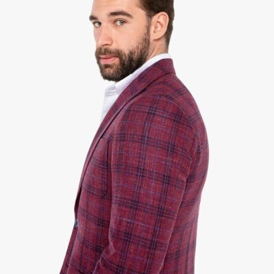 Pisa Raspberry Overcheck Jacket  - Peter Jackson