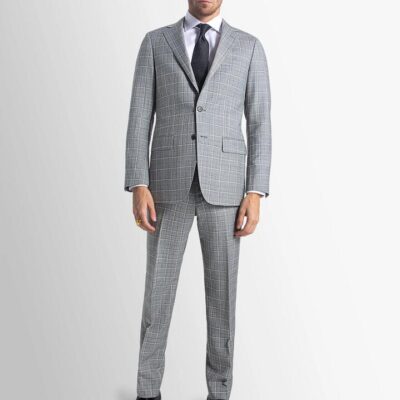 Giacomo Grey Plaid Suit  - Peter Jackson