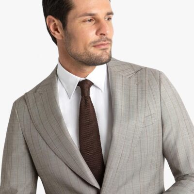 Positano Taupe Pinstripe Suit - Peter Jackson