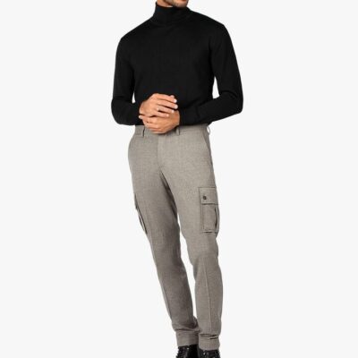 Merino Wool Black Turtleneck Knit XL - Peter Jackson