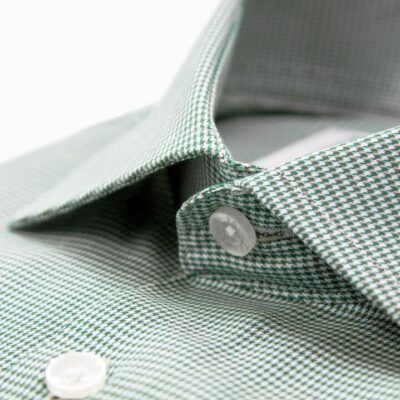 Milan Green Puppytooth Shirt 40 - Peter Jackson
