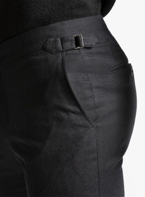 Argenta Flannel Black Trousers 100 - Peter Jackson
